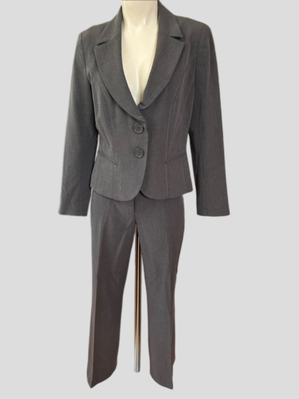 NWOT Jessica Petite Classic Grey Women's Pant Suit - Tailored Two-Piece